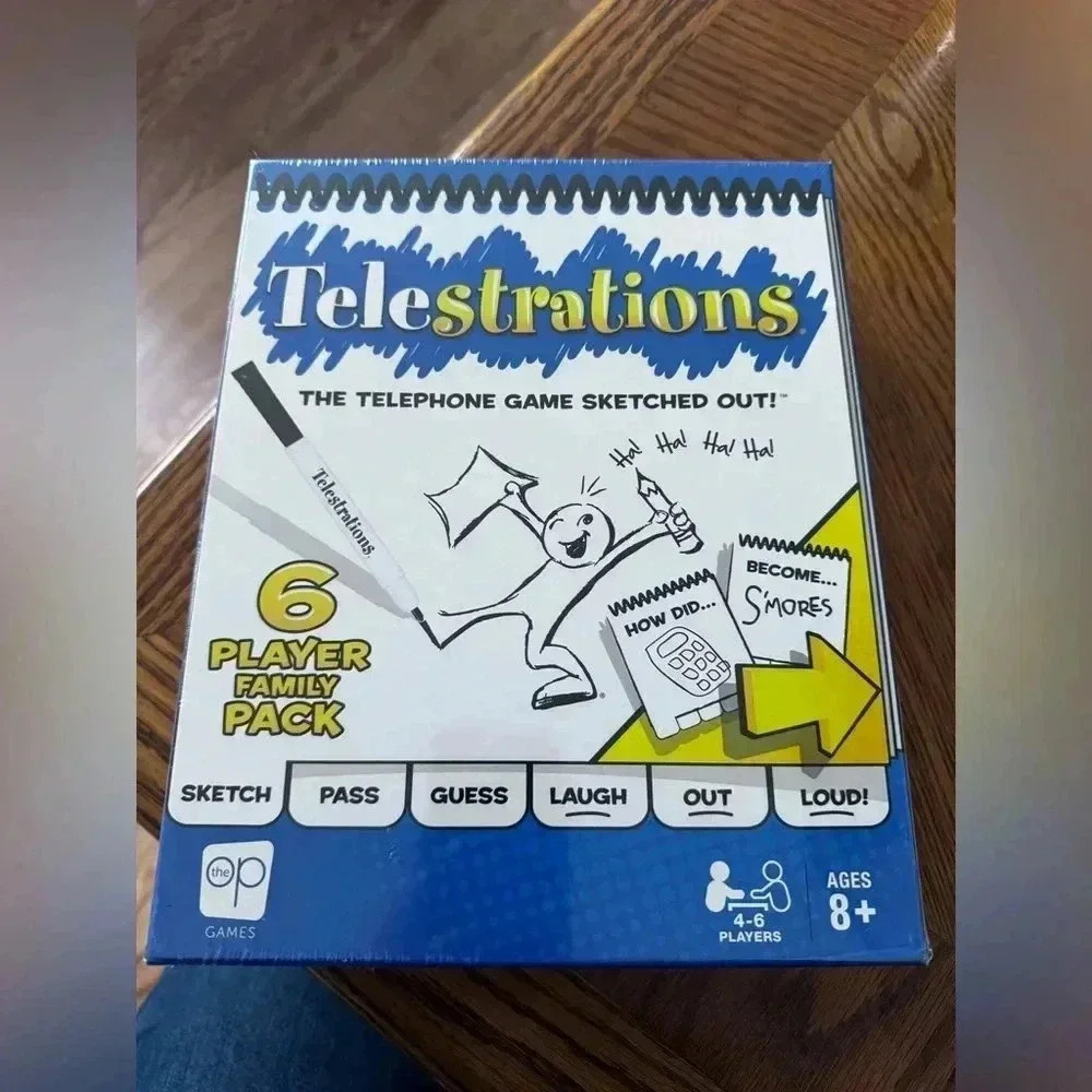 Telestrations Telephone Sketched Out Family Pack Boardgame USAopoy 4-6 Player 8+